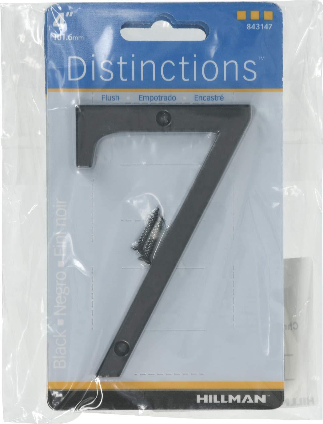 HASWARE House Number Sign 4 inch Modern Door Numbers Signage Plaque Street Home Address Numerals Zinc Alloy (7, Black)