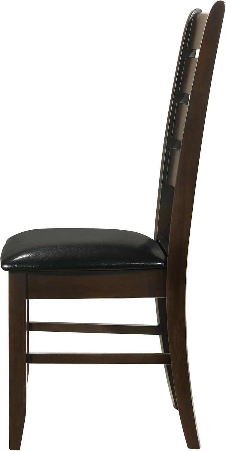 Ladder Back Side Chairs Cappuccino And Black (set Of 2) (Set of 2)