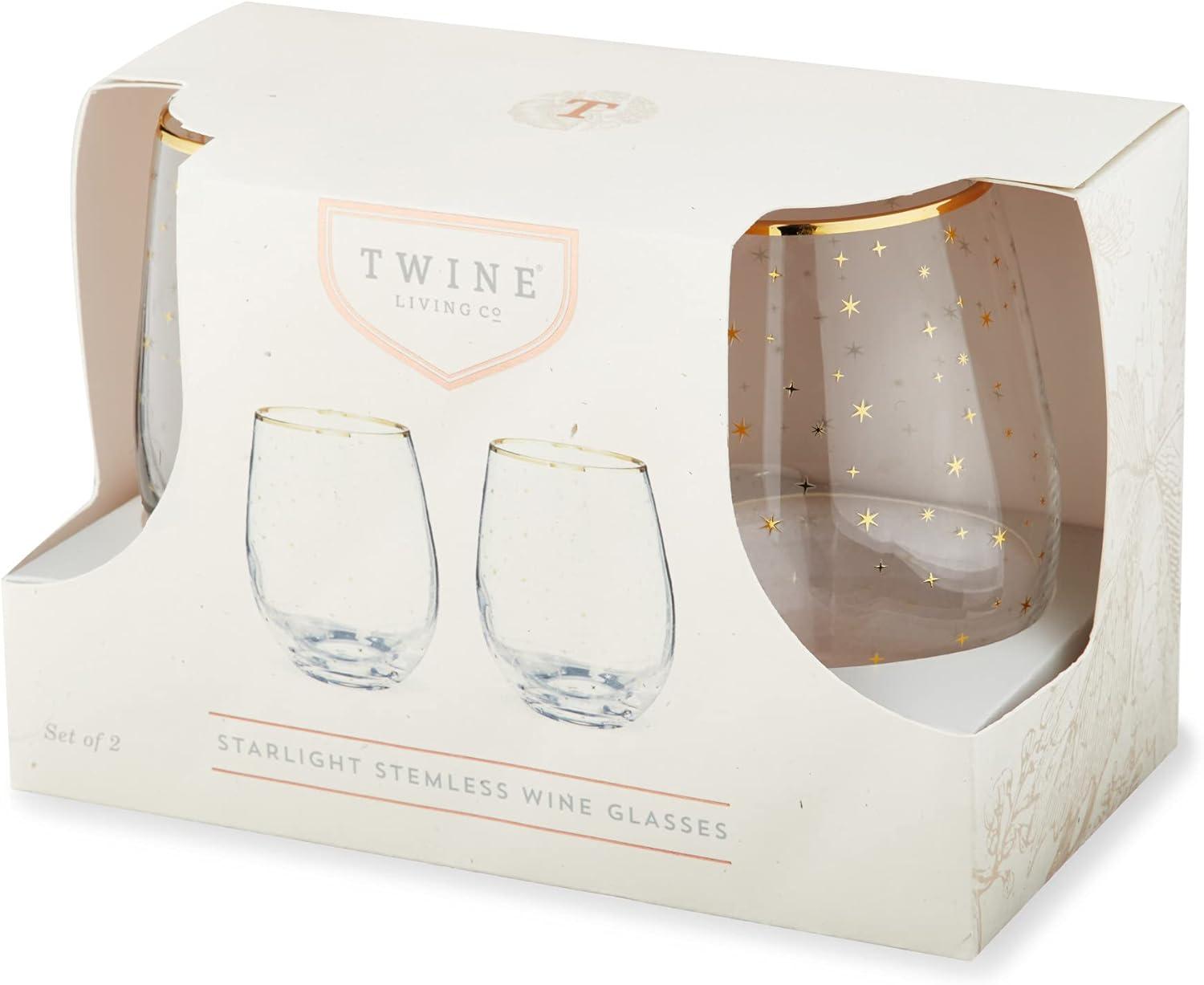 Starlight 18oz. Stemless Wine Glass Set