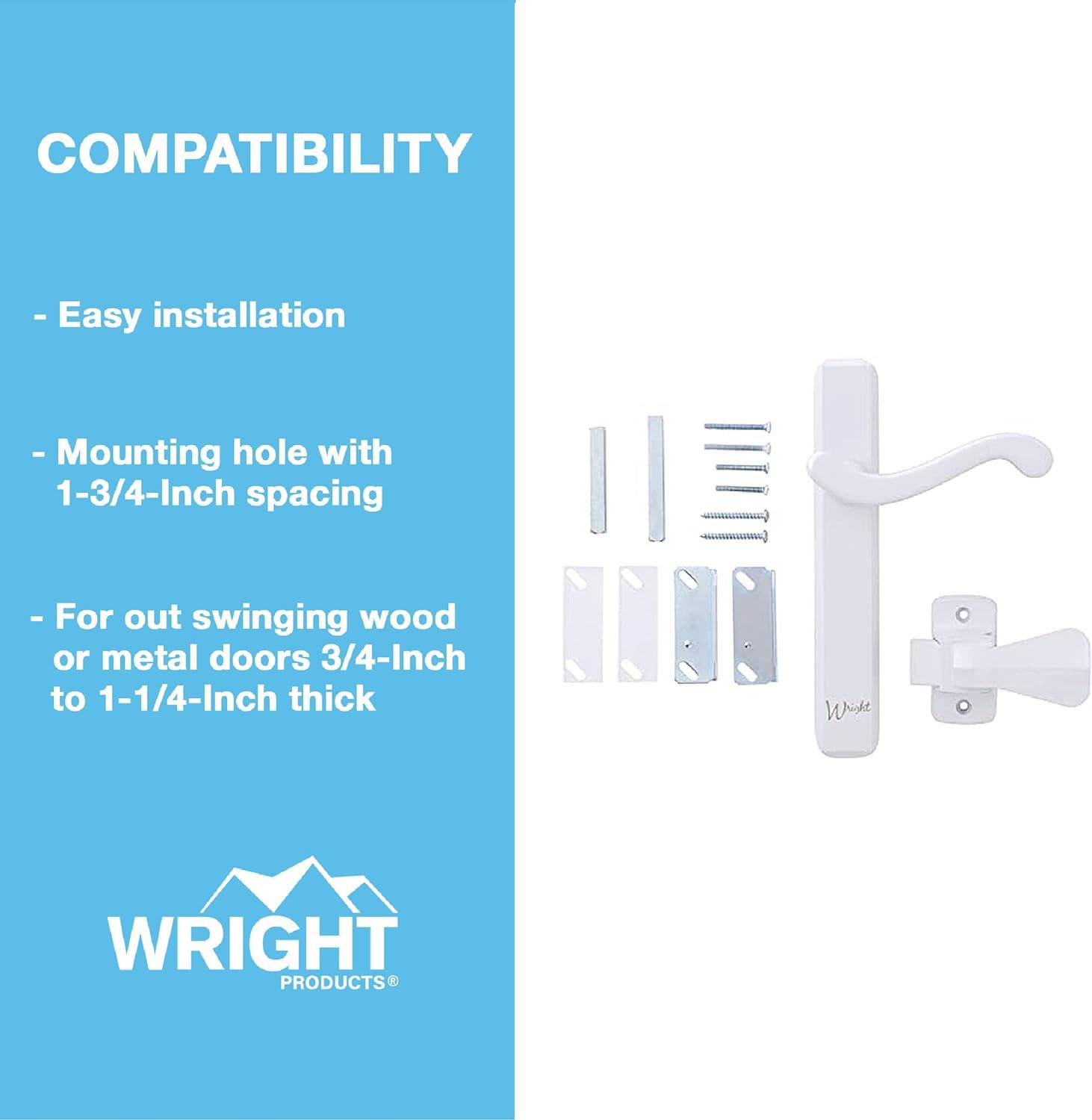 Hampton Products Wright 213731 Bayfield Surface Door Latch, White