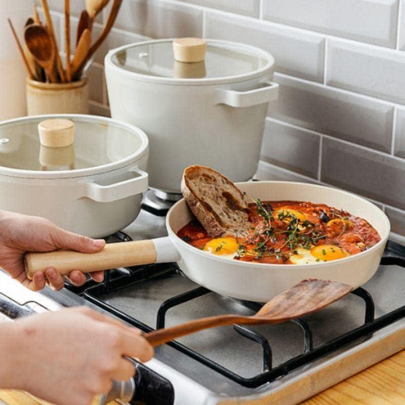 NEOFLAM FIKA Cookware Set | 18cm Sauce Pan, 24cm Pan, 24cm Stockpot | Made in Korea