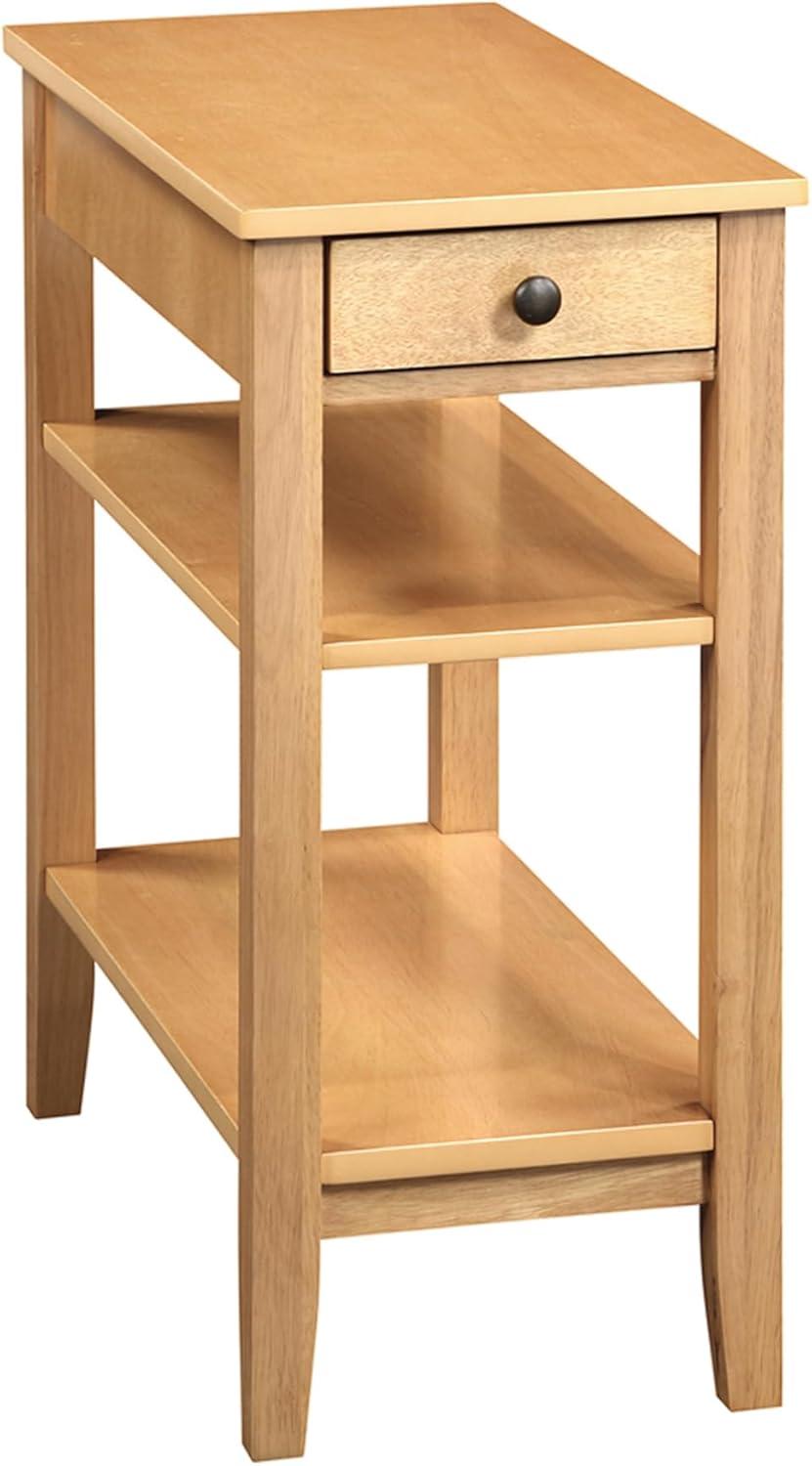 Convenience Concepts American Heritage End Table/Charging Station, Natural