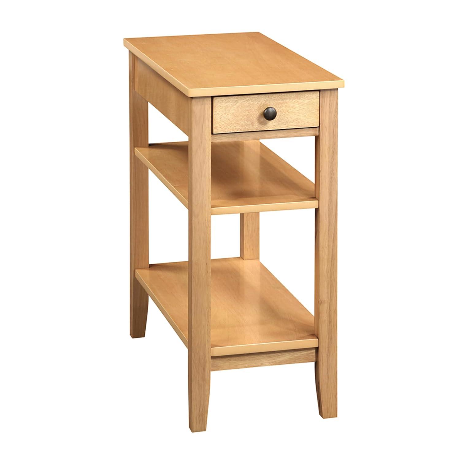 Convenience Concepts American Heritage End Table/Charging Station, Natural