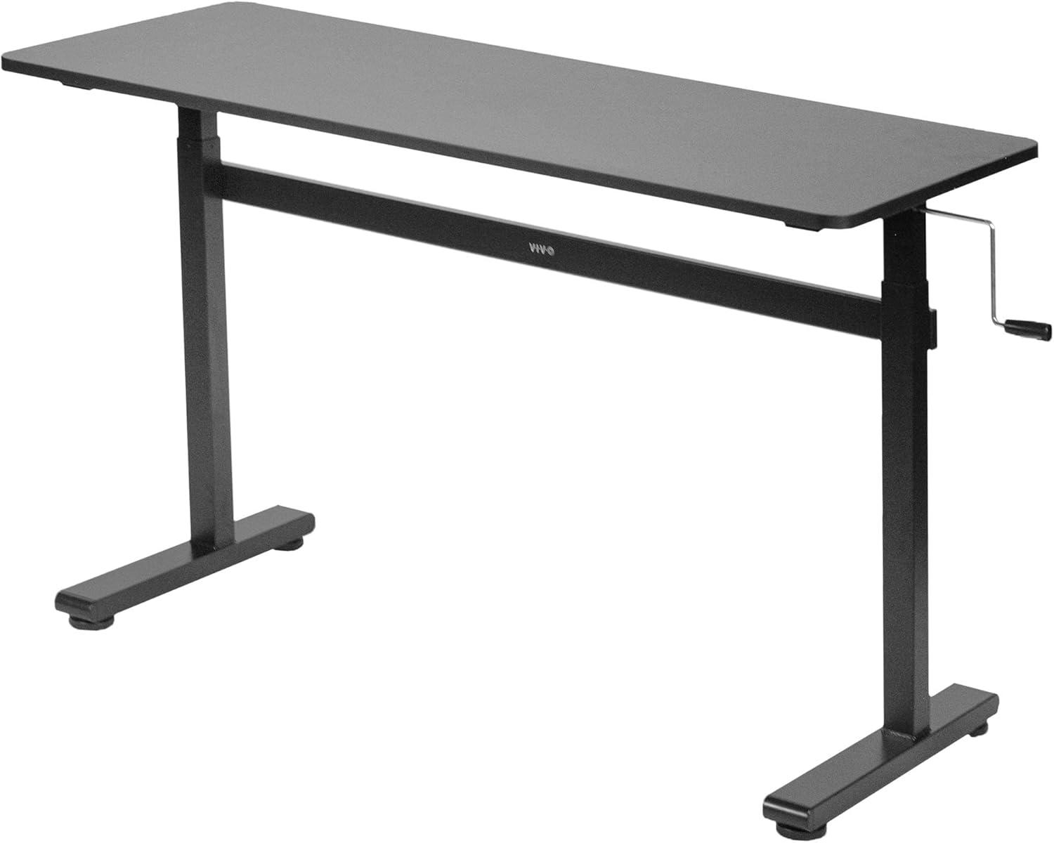 Modern Alloy Steel 55" Black Adjustable Standing Desk