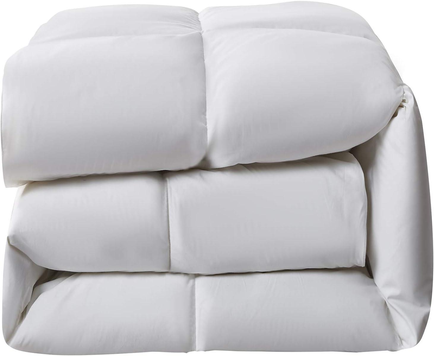 Full White Cotton Goose Feather Down Comforter