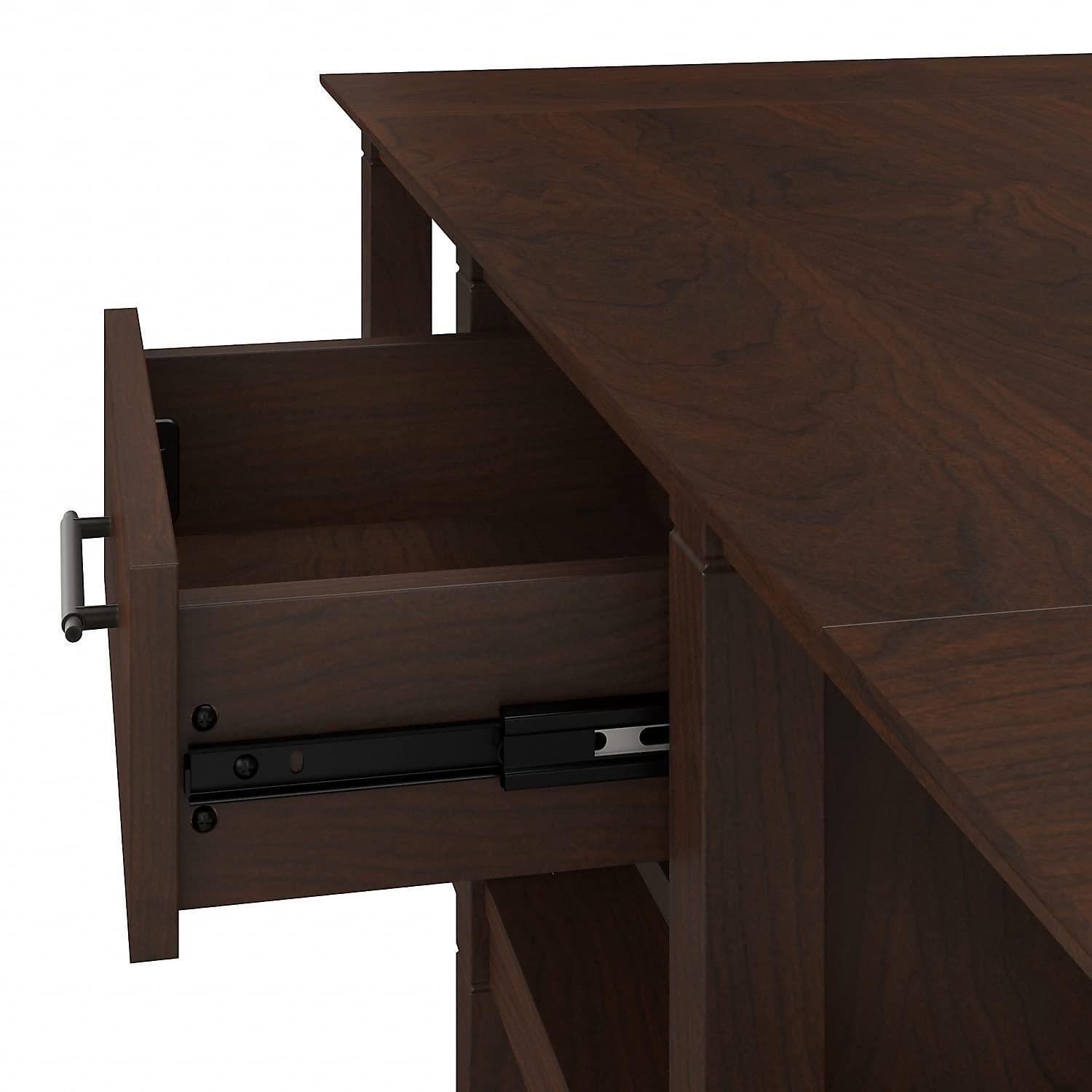Key West Coffee Table with Set of 2 End Tables in Bing Cherry - Engineered Wood