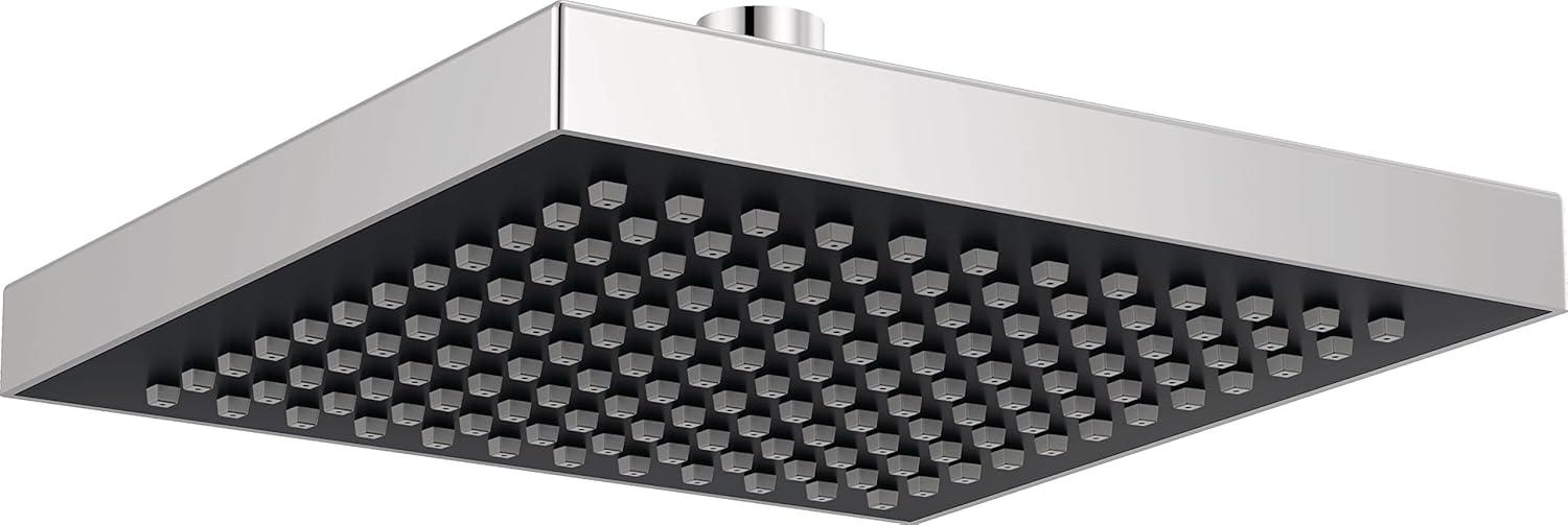 Universal Showering Components Square Single-Spray Rain Shower Head, Rainfall Shower Head 1.8 GPM