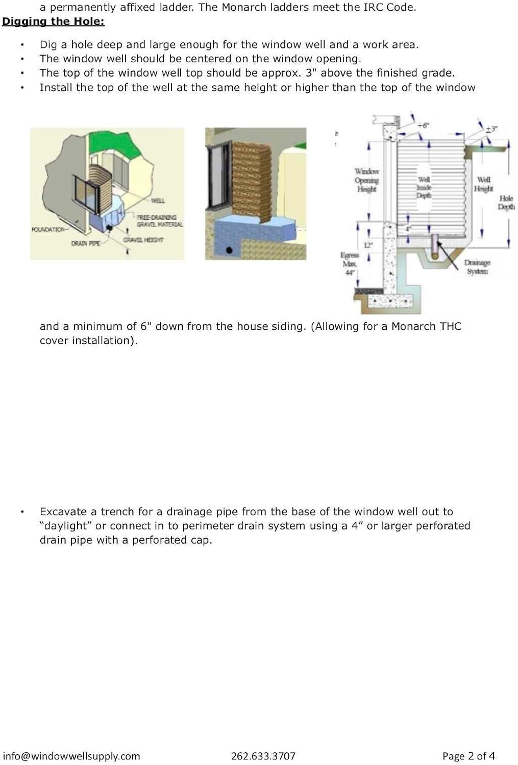 Gray Stoneview Heavy-Duty Corrugated Steel Window Well, 60" x 36"