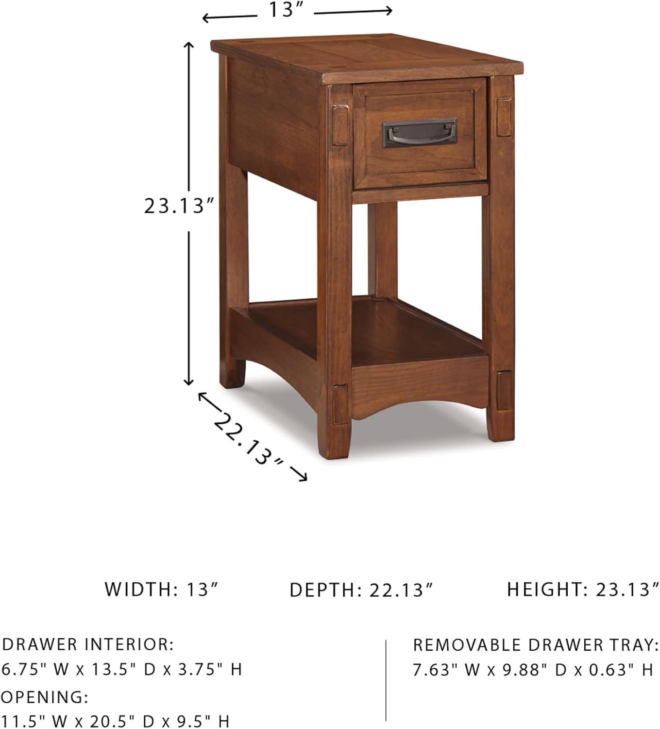 Signature Design by Ashley Contemporary Breegin Chairside End Table Brown