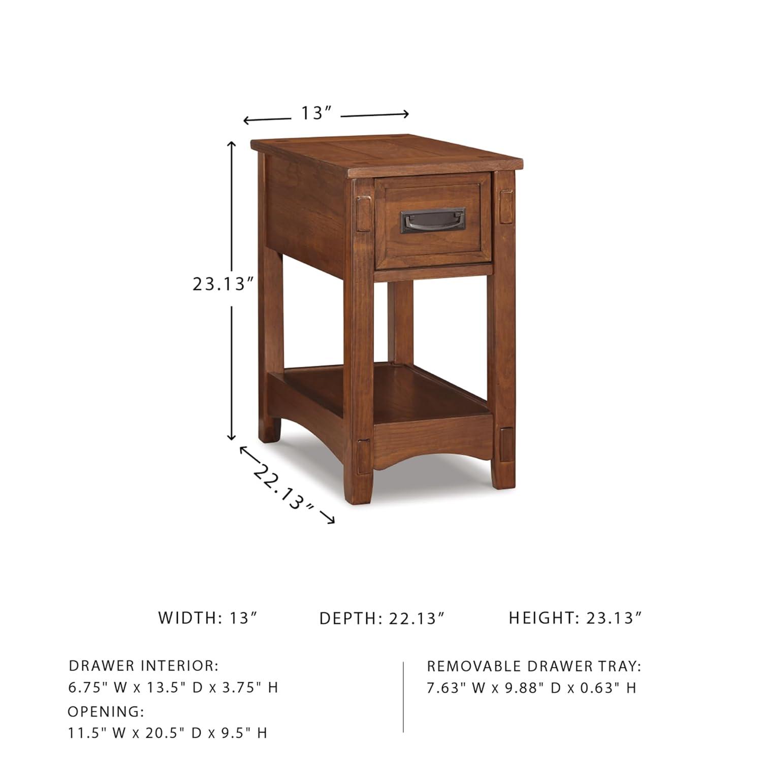 Signature Design by Ashley Contemporary Breegin Chairside End Table Brown