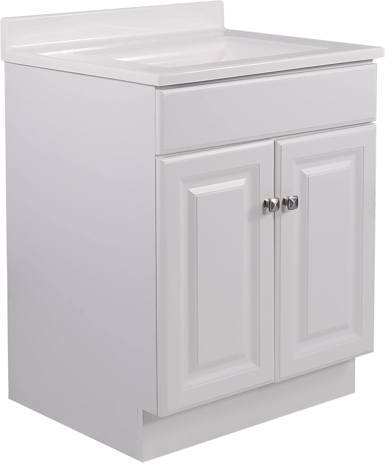 Wyndham 24" White MDF Freestanding Bathroom Vanity Cabinet