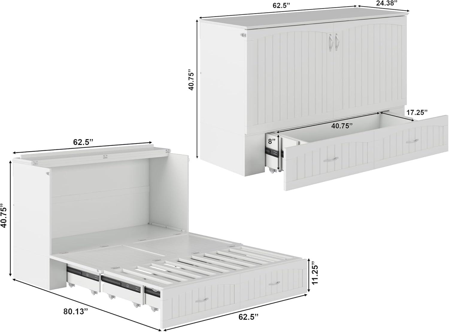 Southampton Murphy Bed Chest with USB Turbo Charger - AFI