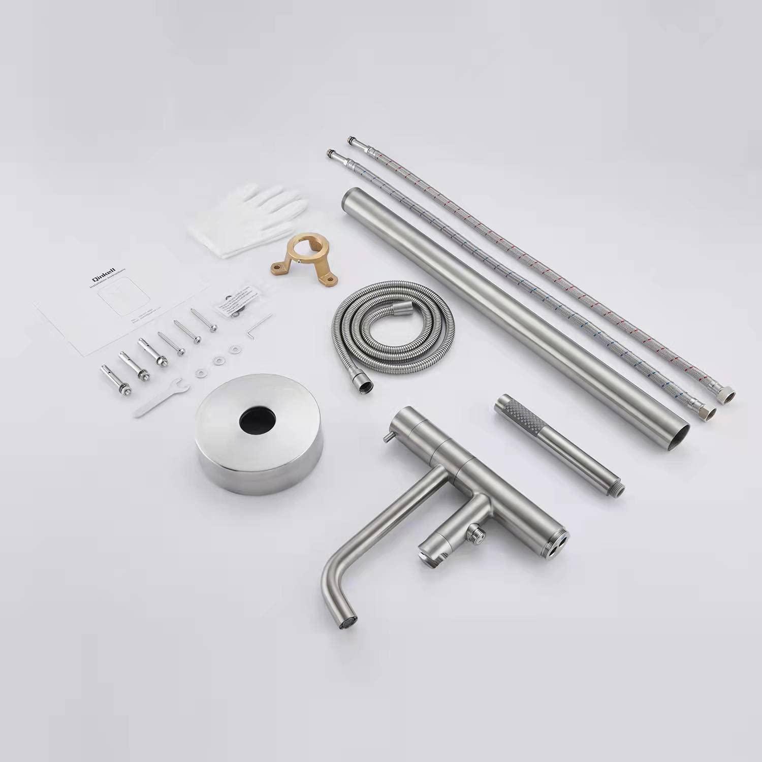 KPAIDA Floor Tub Filler with Diverter BTF54FS014NS