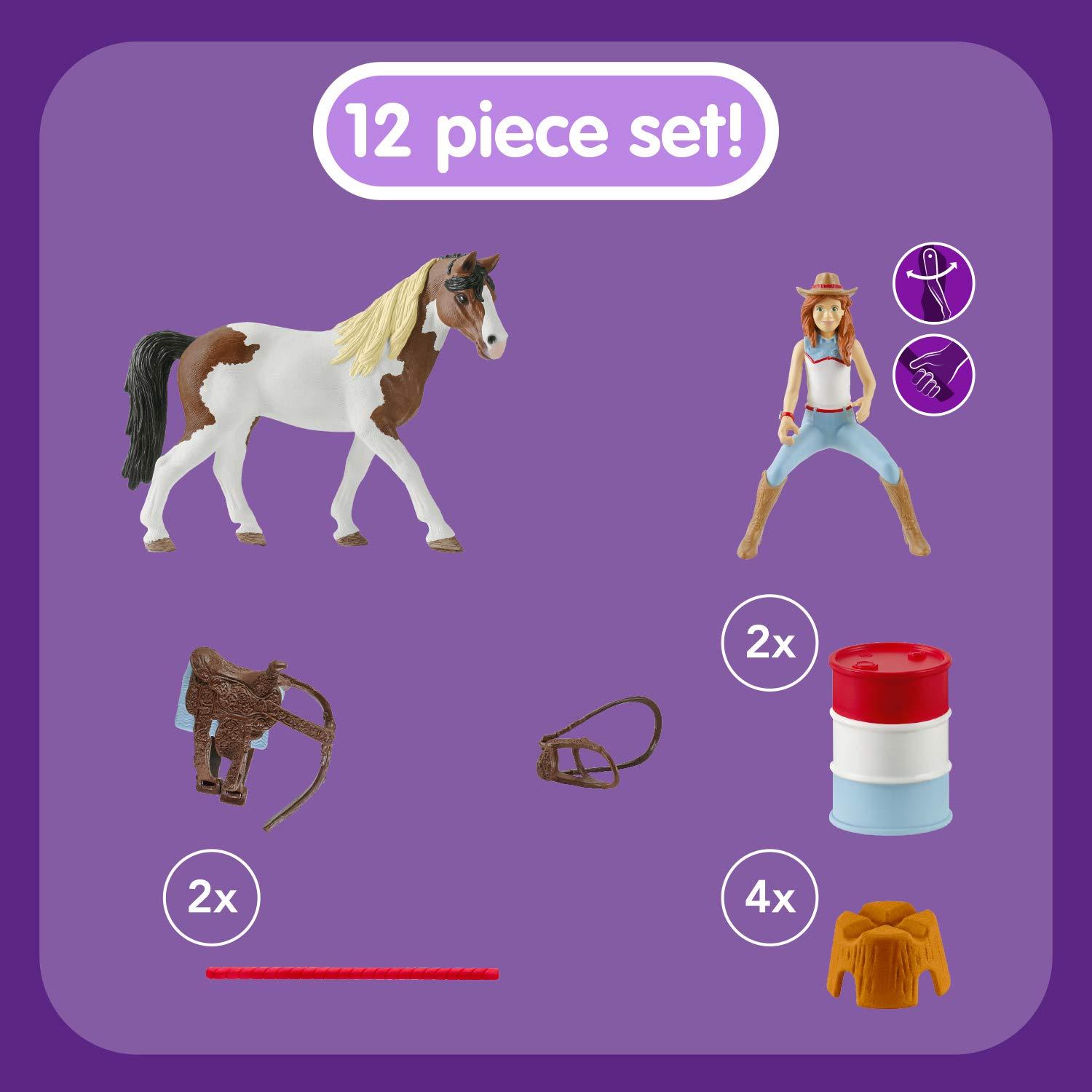 Schleich - Horse Club: Hannah's Western Riding Set with Quarter Horse Playset, 12 Pcs