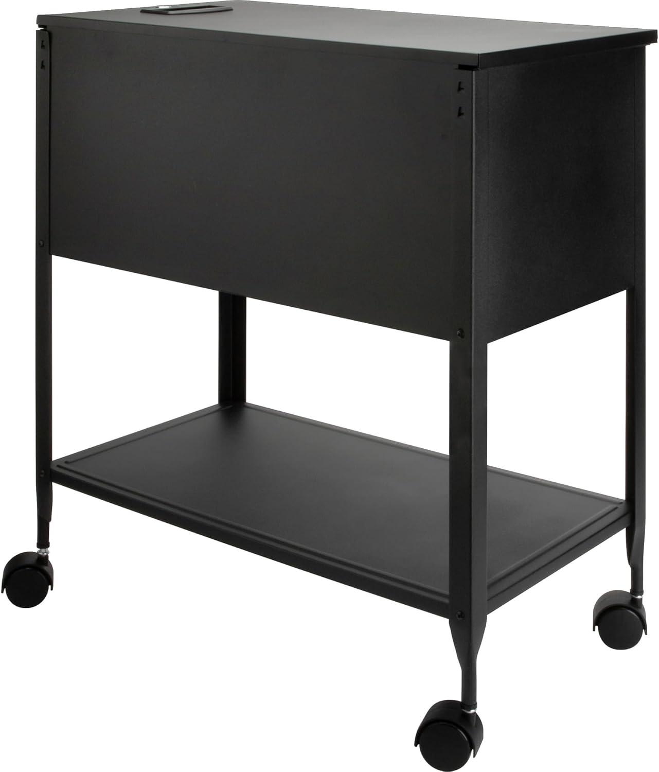 1 Drawer Mobile Standard File Cart with Lock