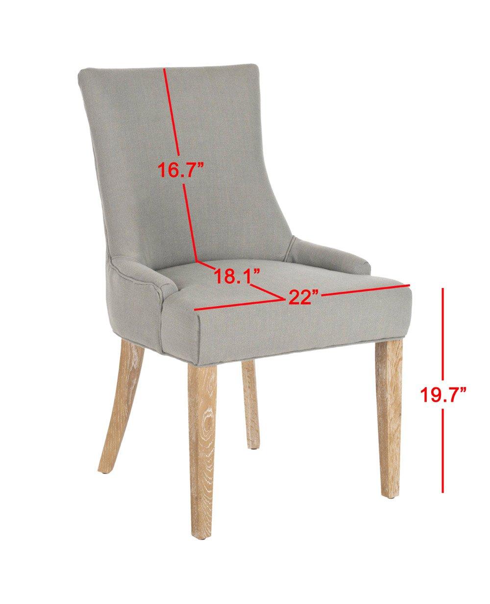 Lester 19" H Dining Chair (Set of 2) - MCR4709 - Granite - Safavieh Couture