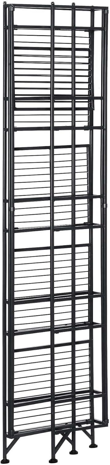 Convenience Concepts Designs2Go 5-Tier Folding Metal Shelf in Black Metal Finish