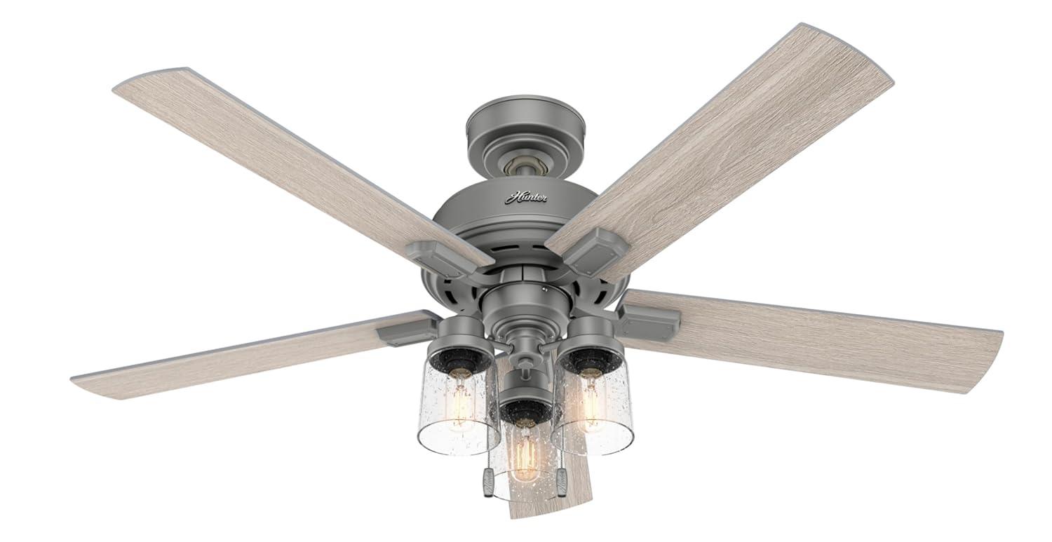 52" Hartland 5 - Blade Standard Ceiling Fan with Pull Chain and Light Kit Included