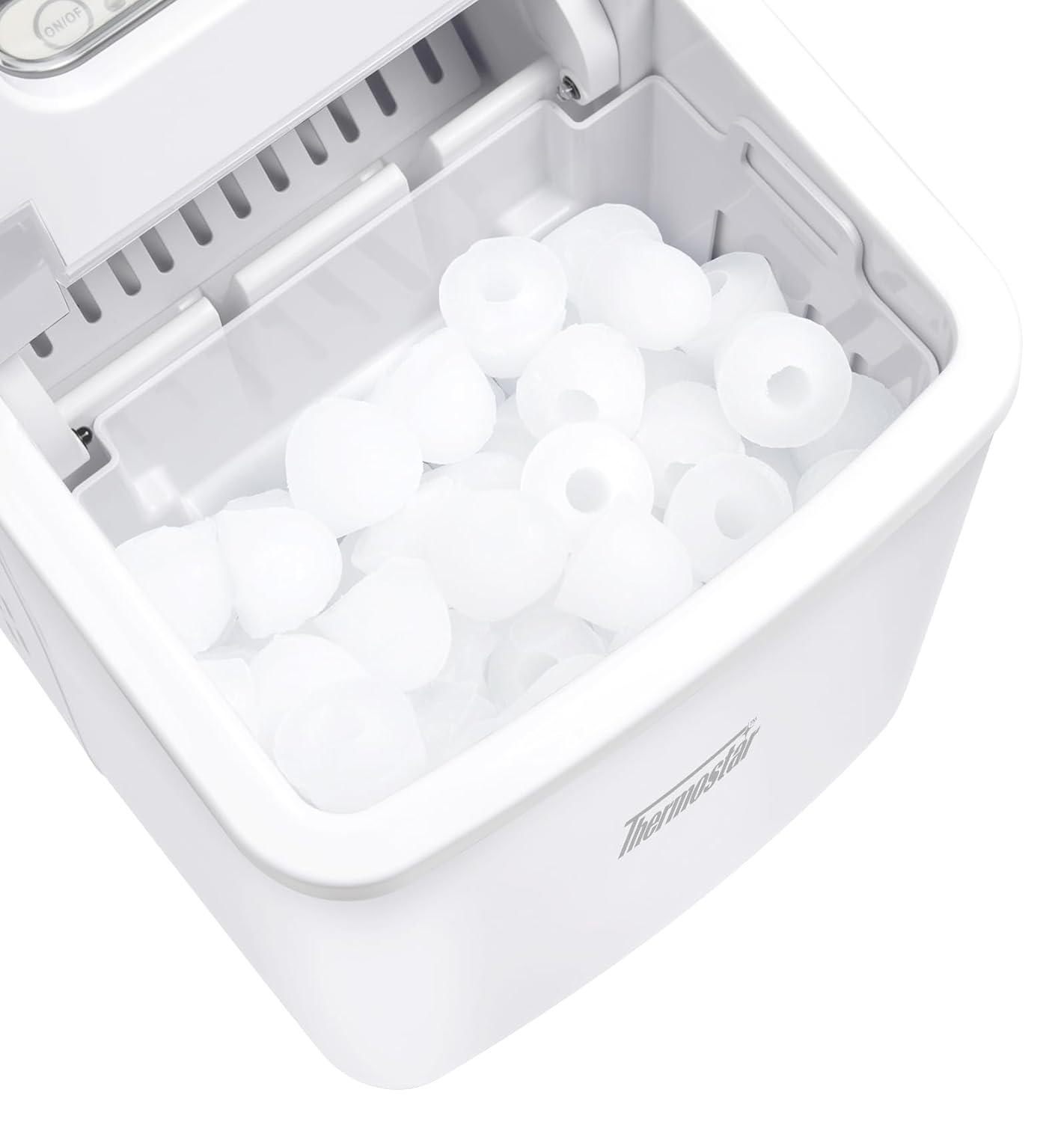 THERMOSTAR Thermostar 26-Pound Automatic Self-Cleaning Portable Countertop Ice Maker Machine With Handle