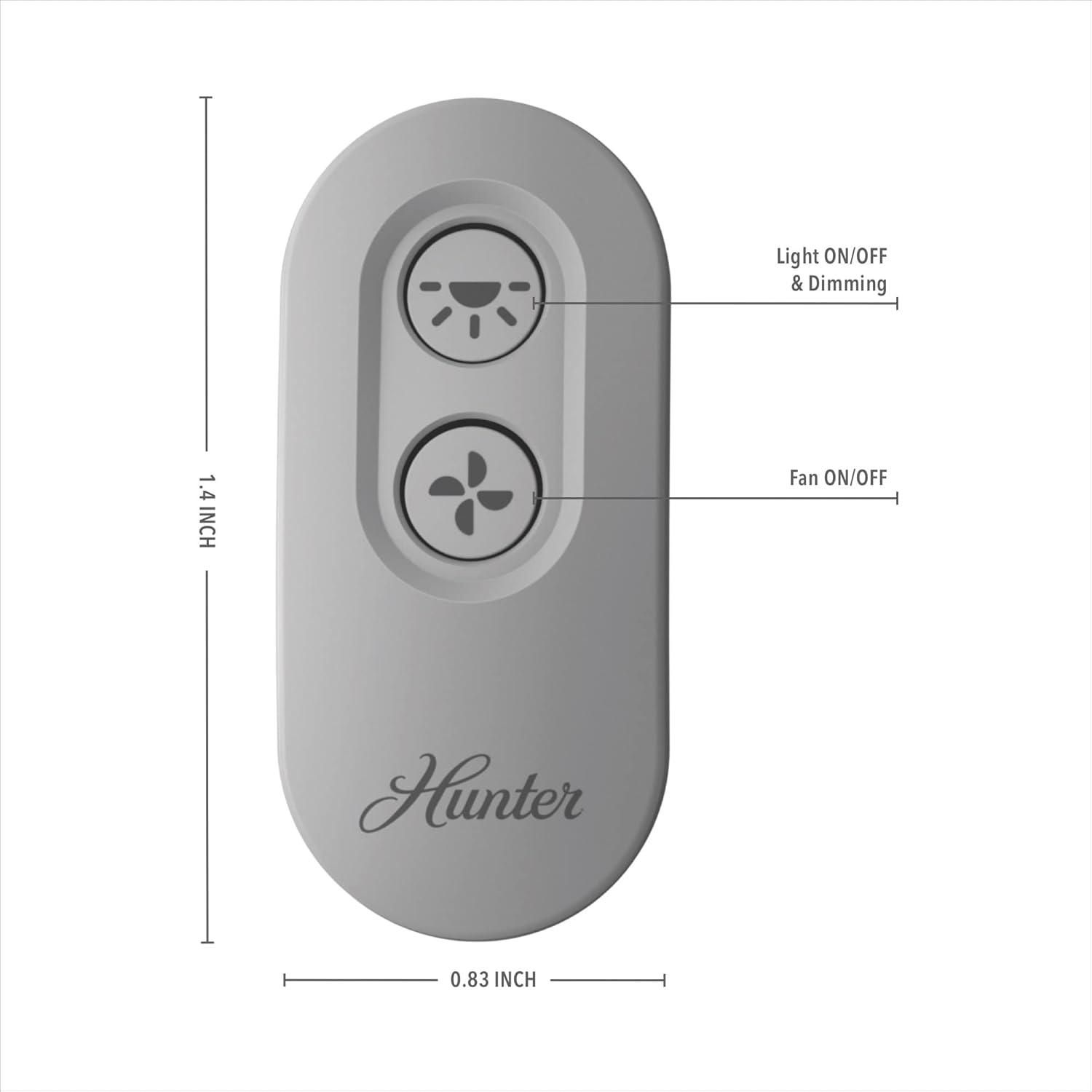 Hunter Gray Indoor Remote Control with Receiver