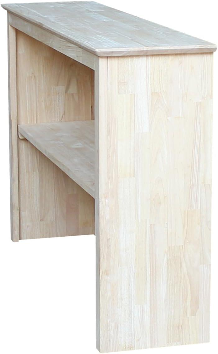 Hutch For Brooklyn Desk Unfinished - International Concepts: Hardwood, Fixed Shelf, 45"x30"