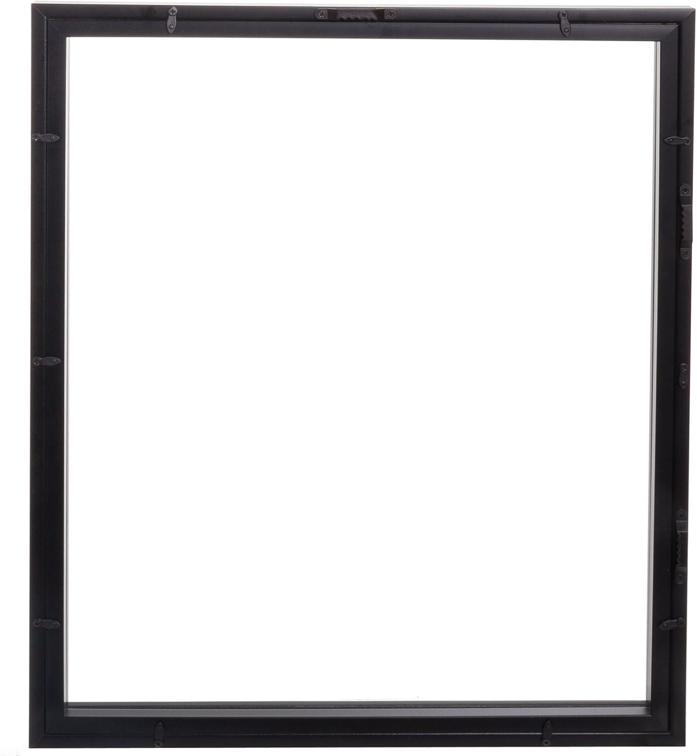 Umbra 11"x14" Floated to 13"x16" Document Picture Frame Black: Modern Polystyrene, Sawtooth Back Mount