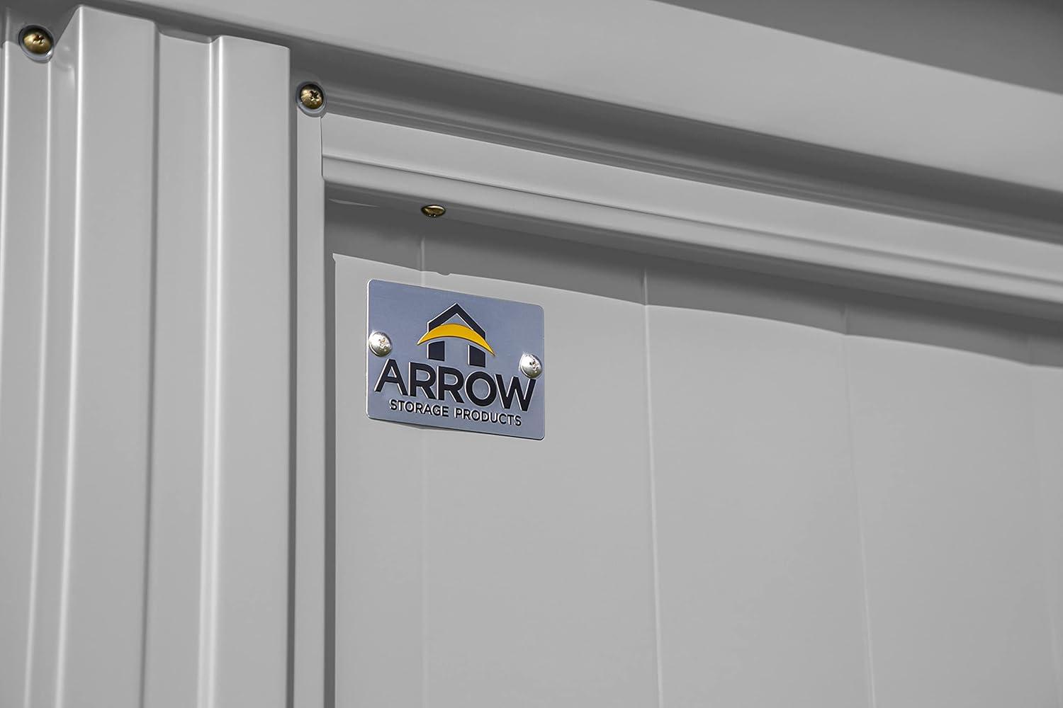 Arrow 8 ft. W x 4 ft. D Galvanized Steel Vertical Storage Shed
