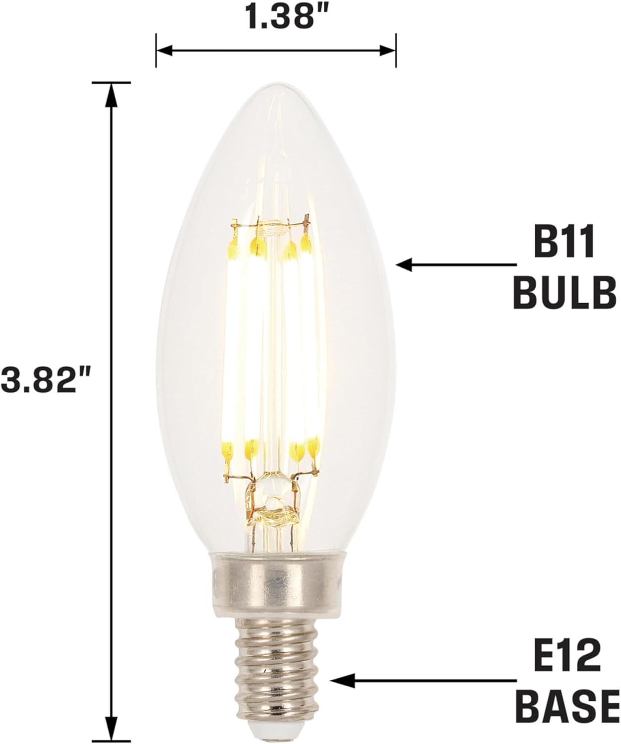 Equivalent E12/Candelabra Dimmable LED Bulb