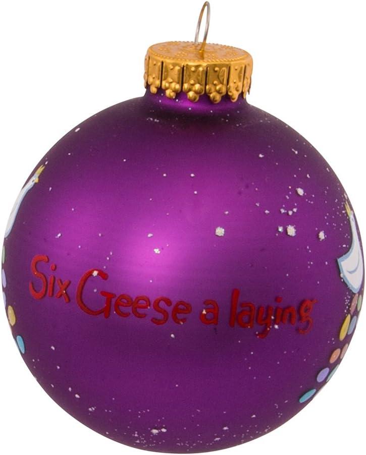 Kurt Adler Twelve Days of Christmas Ball Ornament, 65mm, Set of 12