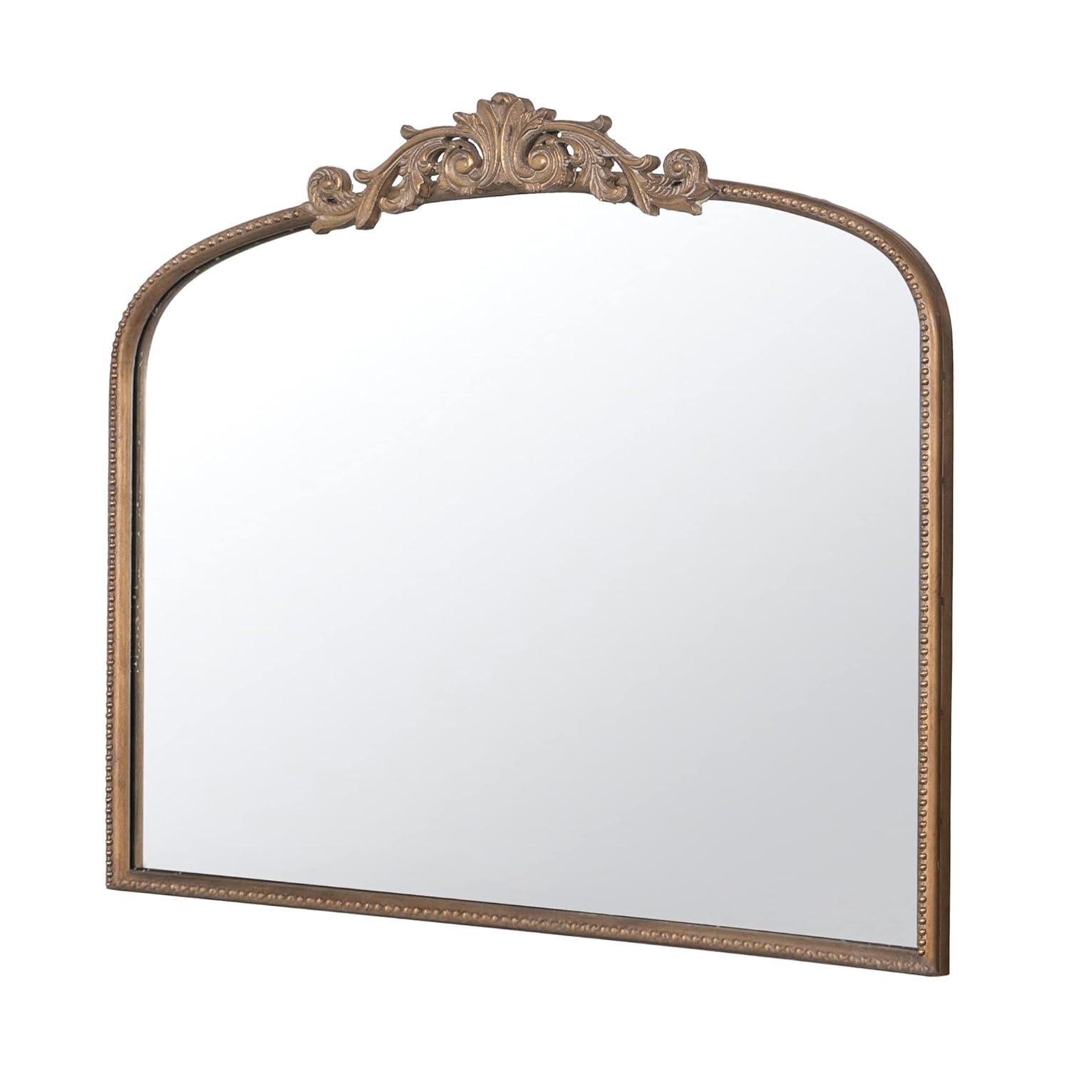CHENGGUHENGXIN 40" X 31" Classic Design Large Arch Mirror And Baroque Inspired Frame For Living Room Bathrrom Enterway Console