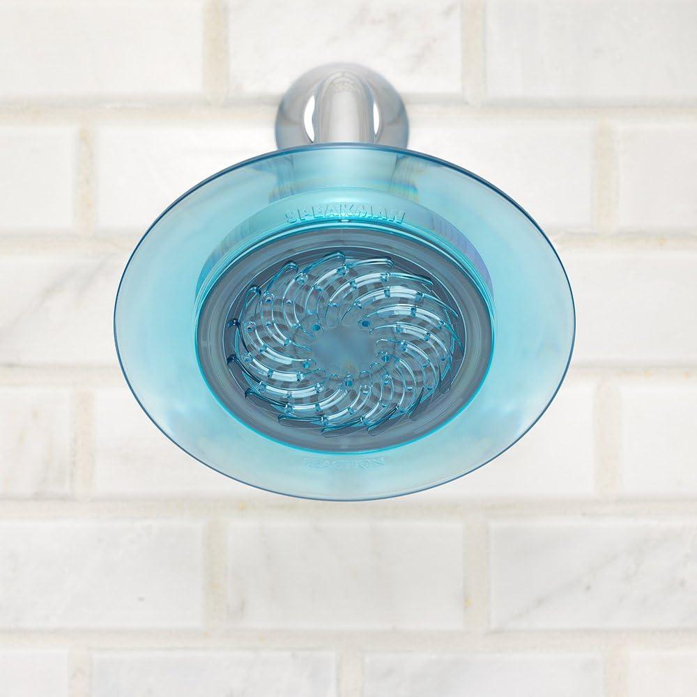 Dusk Blue Polished Chrome Wall Mounted Showerhead