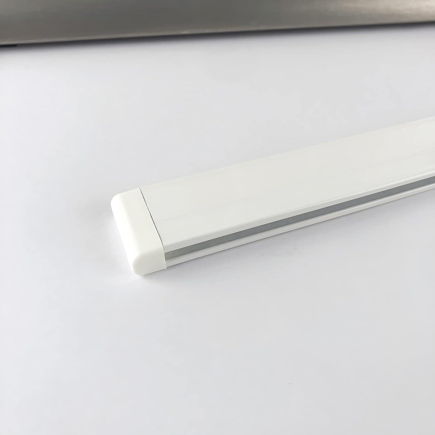 Picture Hanging System Click Rail Kits,in one Set Included Two of White Rails 59", Four of Steel Cables, six of Hooks, Four of end caps, and Installation Hardware