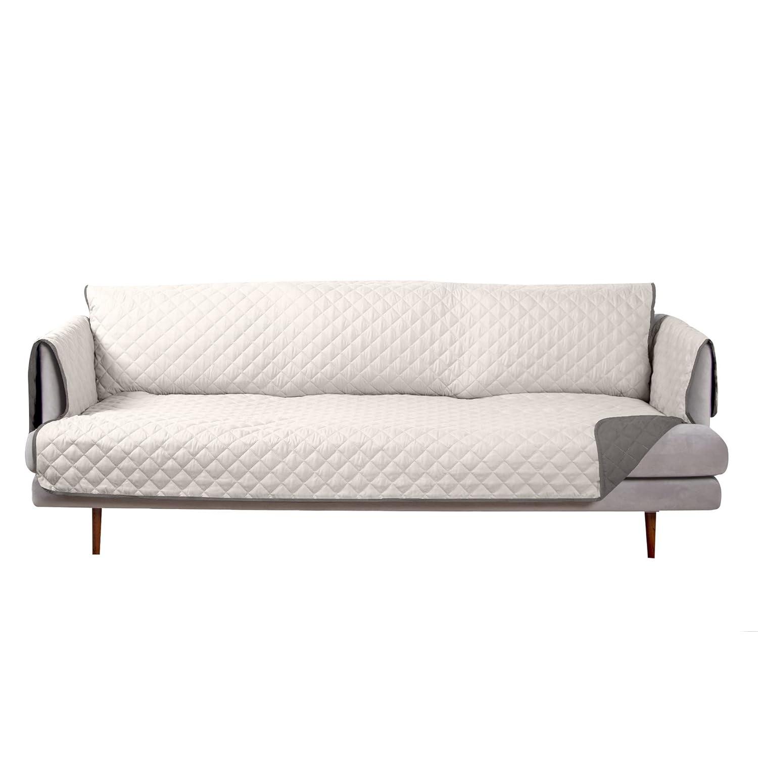 FurHaven Water Resistant Reversible Sofa Cover Furniture Protector