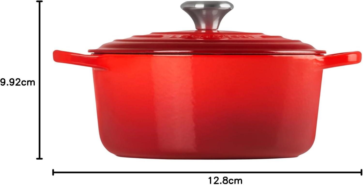 Cerise Red Enameled Cast Iron Round Dutch Oven, 4.5 qt