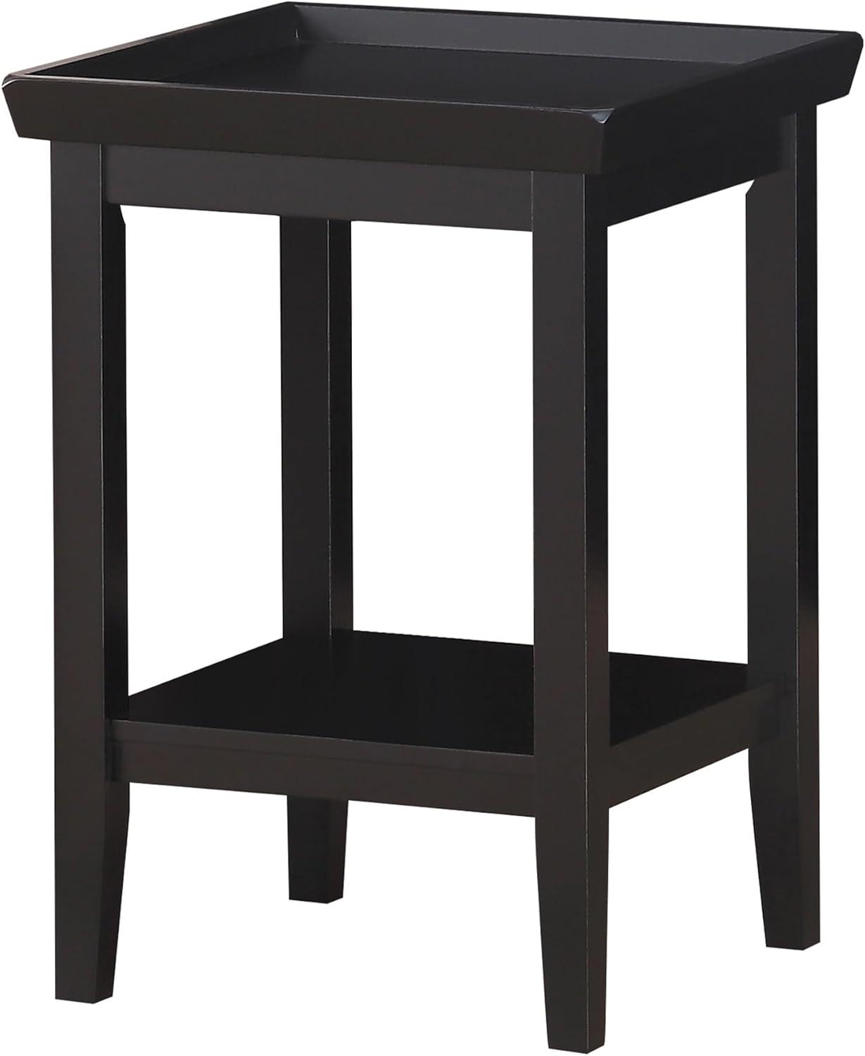 Ledgewood End Table with Shelf, Gray