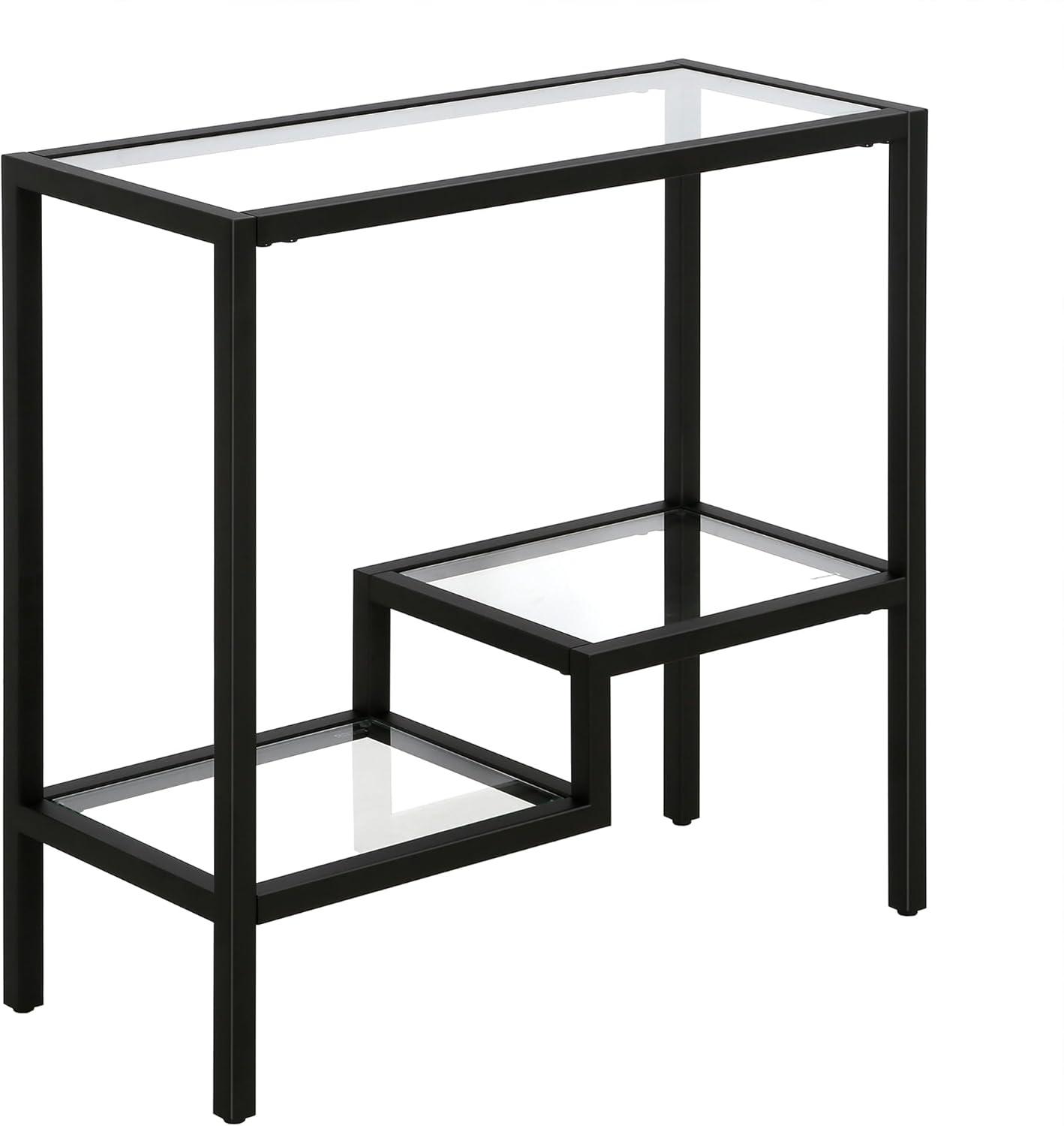 Holzer Glass Top End Table