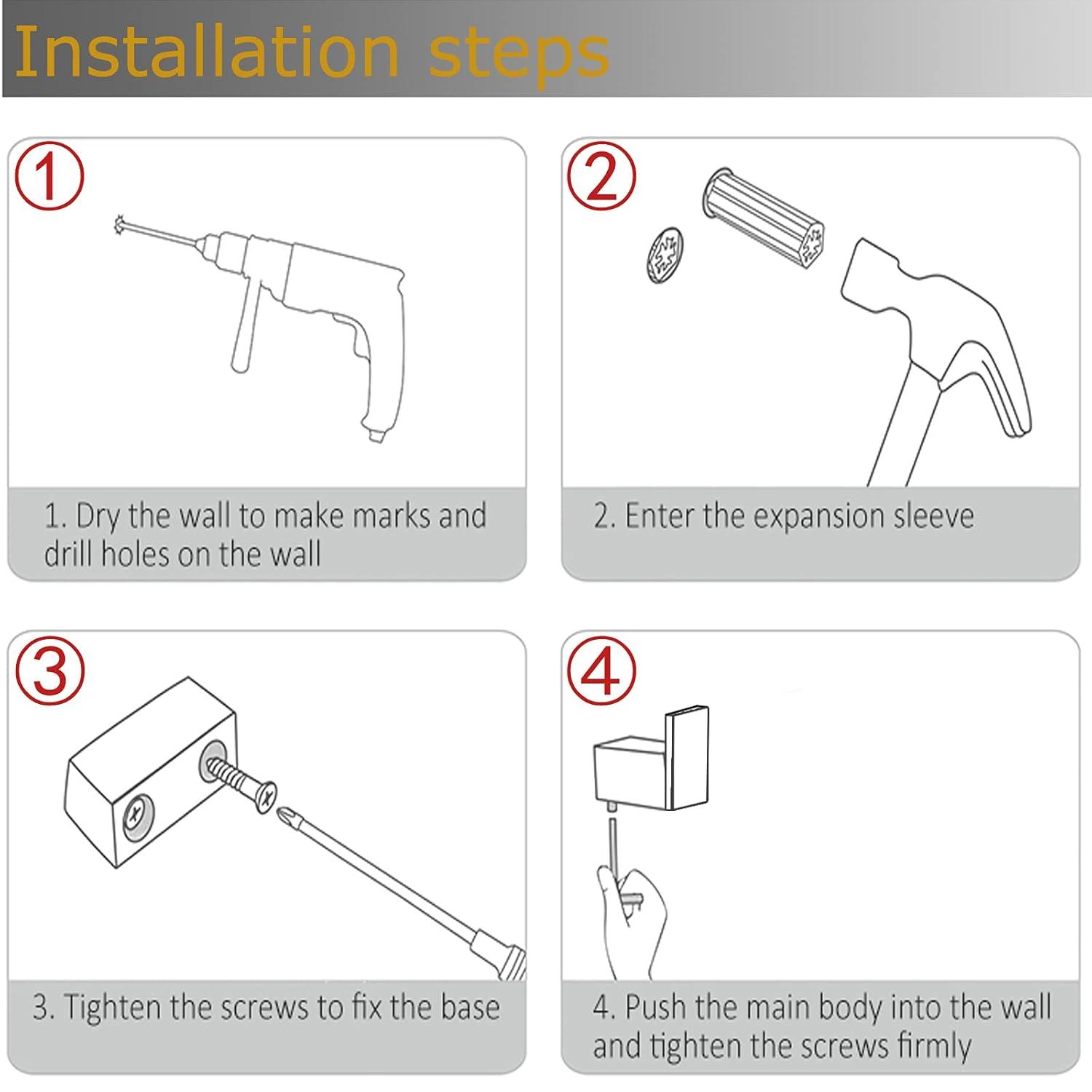 Matte Black Towel Bathrobe Hook Bathroom Hardware Accessories Coat Hook 304 Stainless Steel Bathroom Kitchen Modern Hotel Style Coat Rack Wall Mounted 2 Pack.