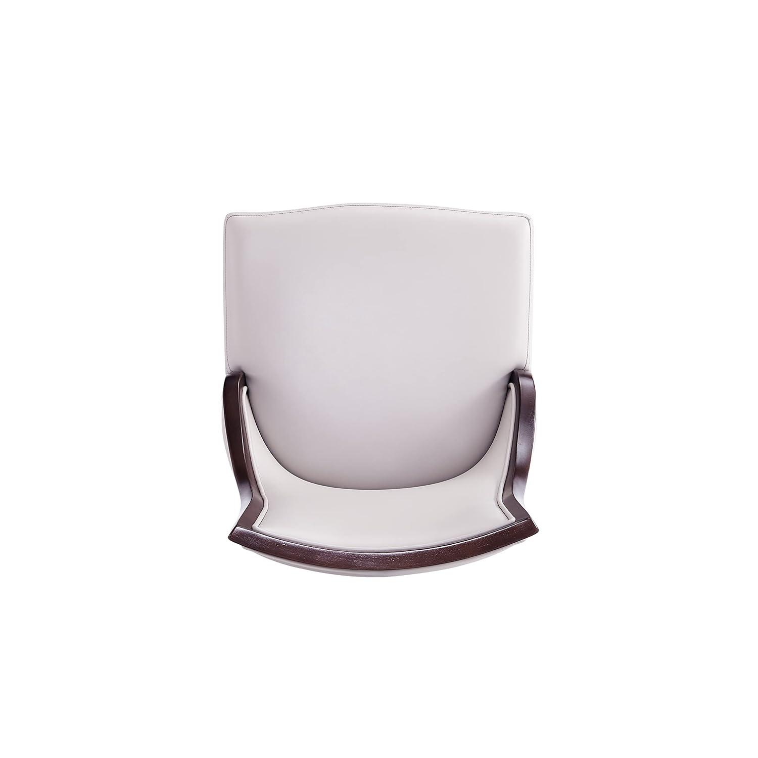 Manhattan Comfort Grand 18.5" Faux Leather Dining Chair in Gray (Set of 4)