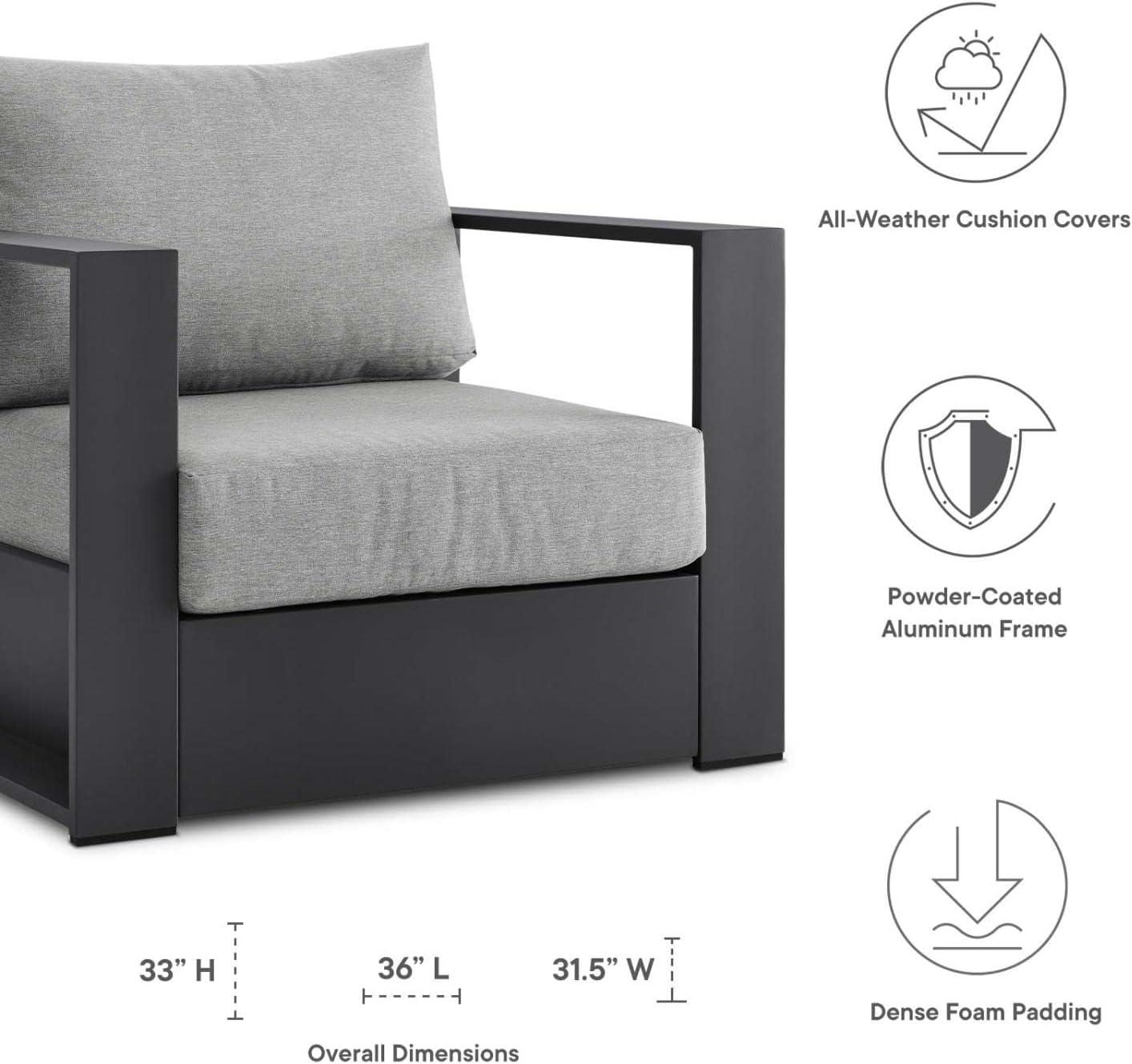 Modway Modway Tahoe Outdoor Patio Powder-Coated Aluminum Armchair Set (Set of 2)