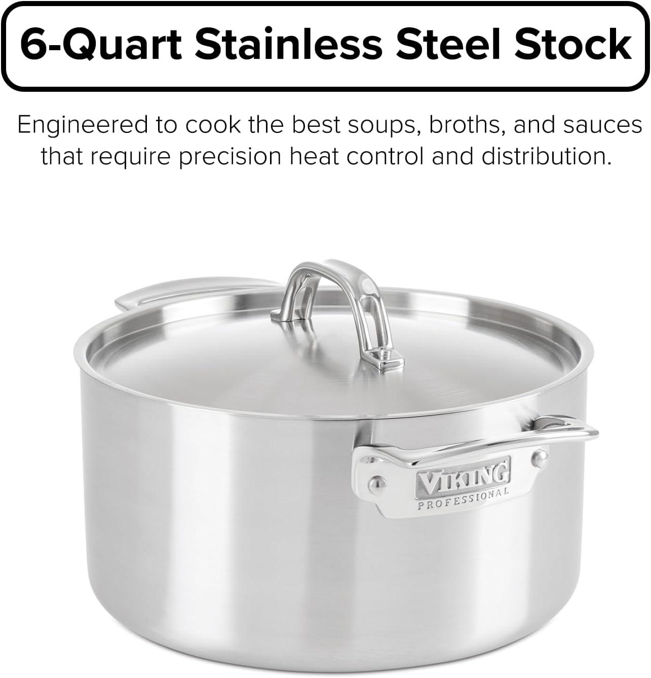 Viking Professional 5-Ply Stainless Steel Stock Pot