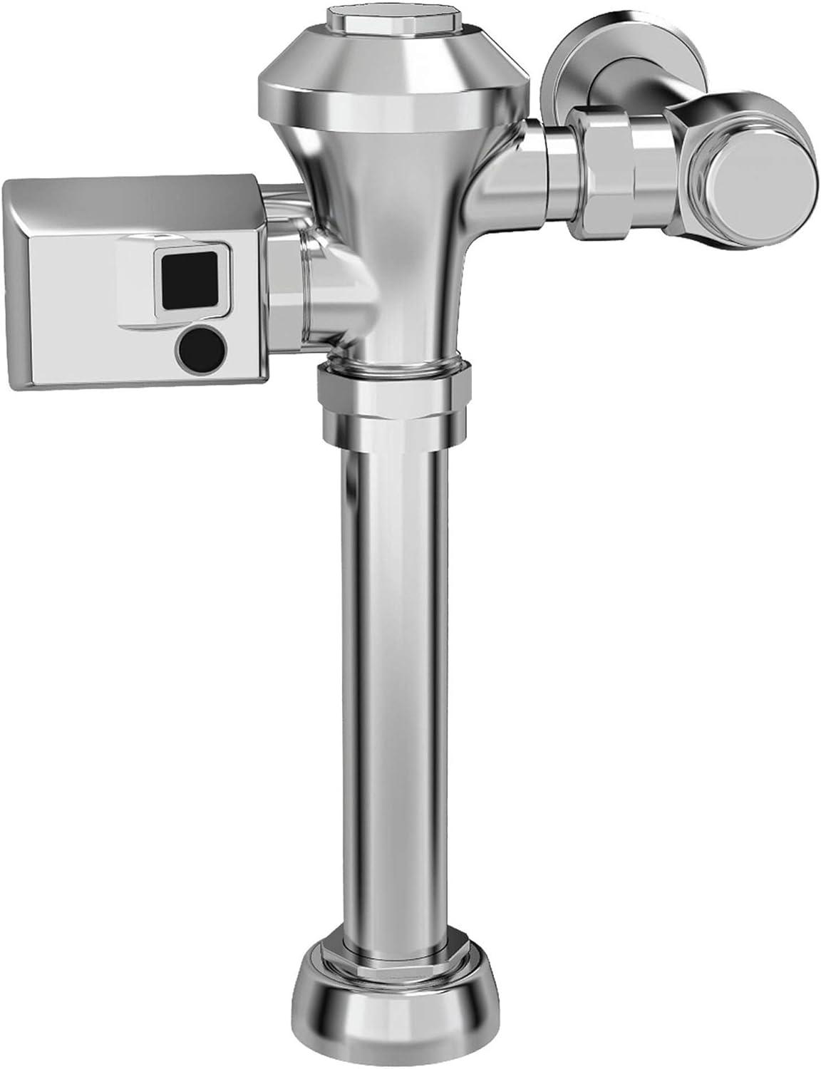 Polished Chrome Sensor-Operated Commercial Toilet Flush Valve