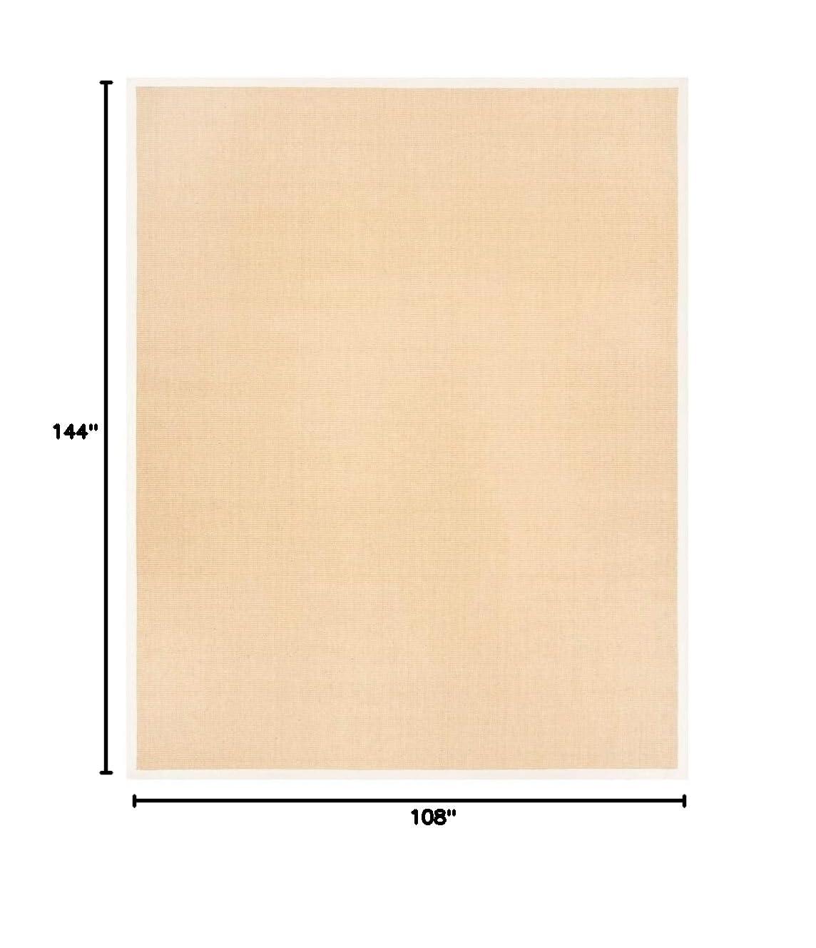 Natural Fiber NF441 Power Loomed Indoor Area Rug - Maize/Wheat - 9'x12' - Safavieh