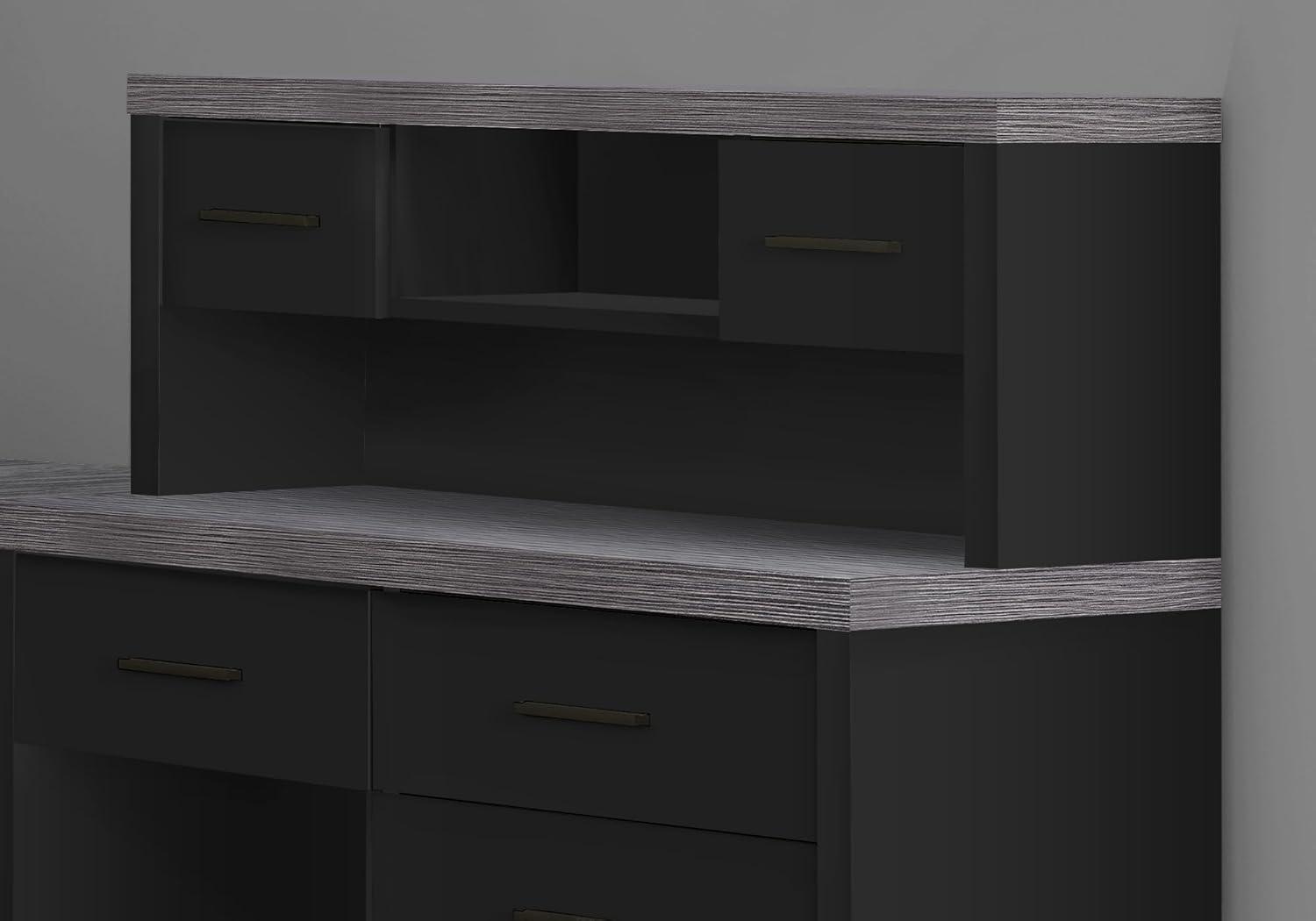 Monarch Specialties Computer Desk, Corner, L Shape, Work, Laptop, Black And Grey Laminate