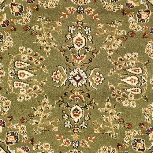 Lyndhurst Sarouk LNH331 Power Loomed Area Rug - Sage/Ivory - 5'3" Round - Safavieh