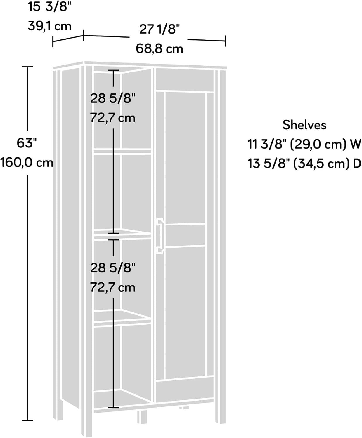 Rural Pine Freestanding Adjustable Shelving Storage Cabinet