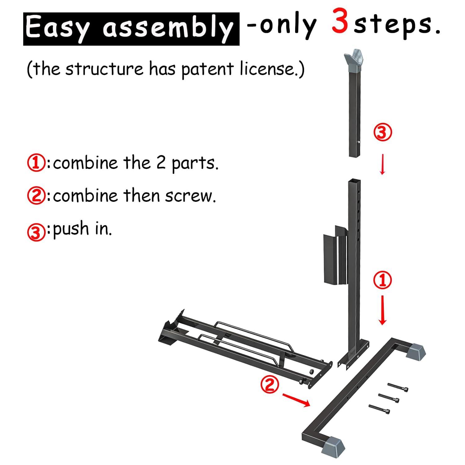 YueTong Heavy Duty Bike Stand - Vertical & Horizontal Storage, Upright Bicycle Stand for Indoor & Garage, Suits MTB, Road & E-bike (2 Pack)