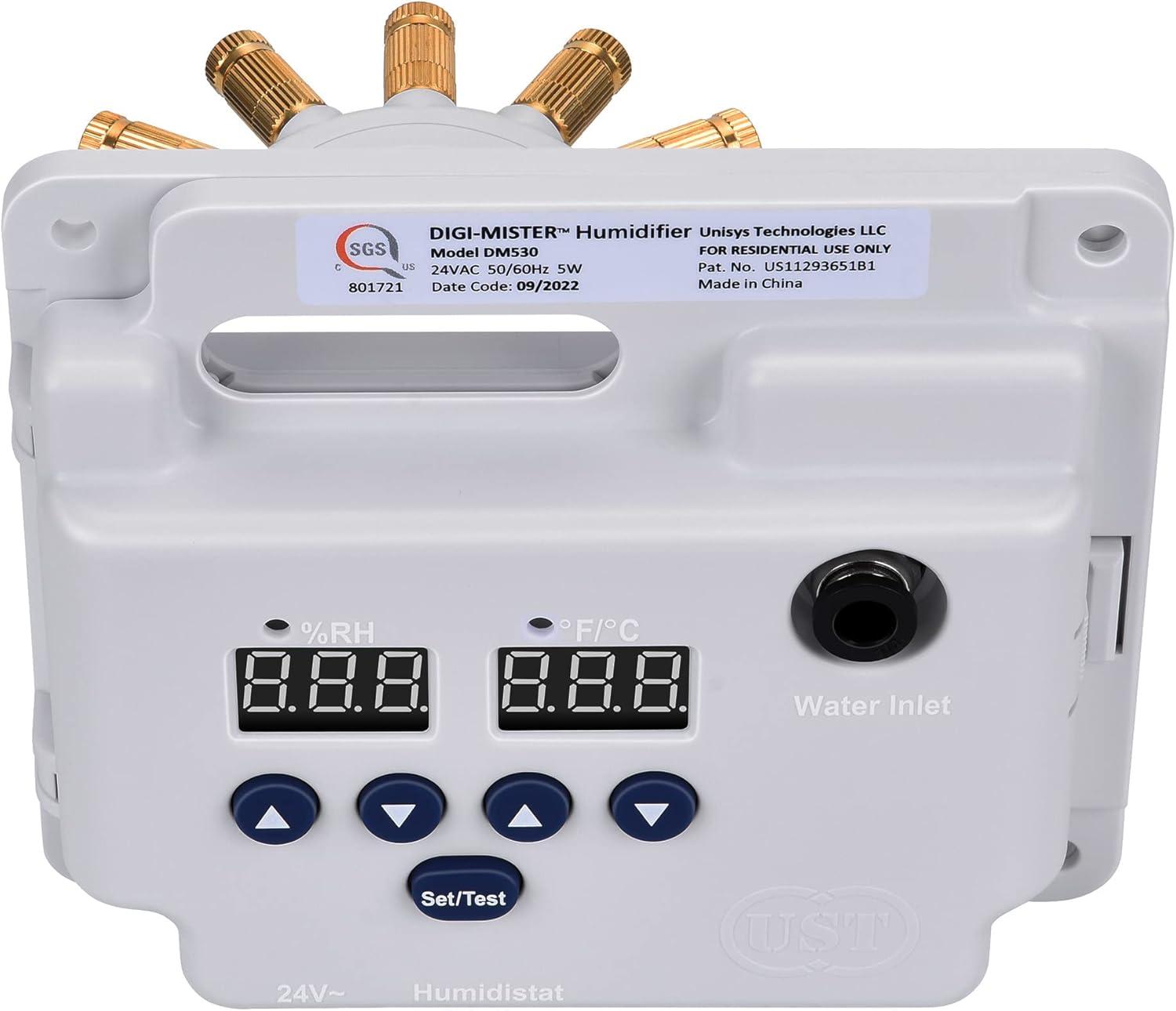 DIGI MISTER Evaporative Duct Mount Whole House Furnace Humidifier, Atomizing Cool Mist Variable Capacities for Homes and Offices from 1000 to 3500 sq. ft.