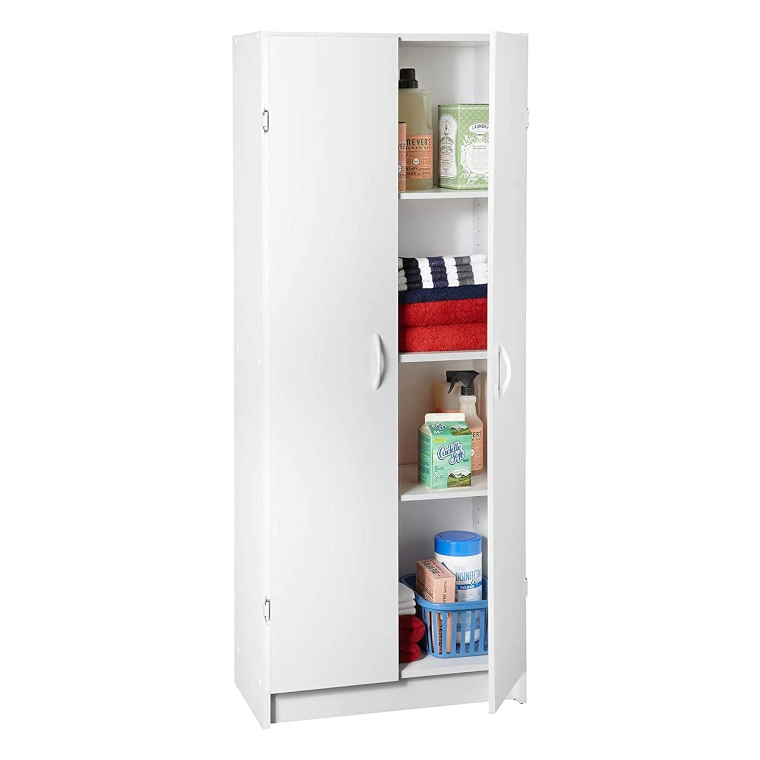 ClosetMaid 12.5 x 24 x 59.5 Inch Adjustable 4 Shelf Pantry Cabinet, White