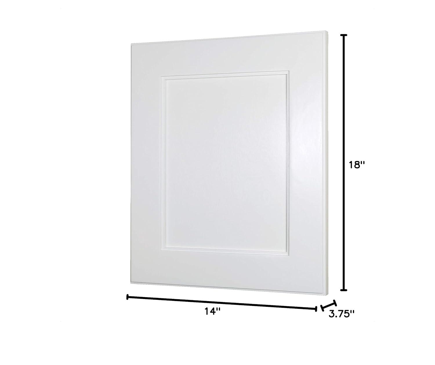Fox Hollow Furnishings Recessed Framed 1 Door Medicine Cabinet with 2 Adjustable Shelves