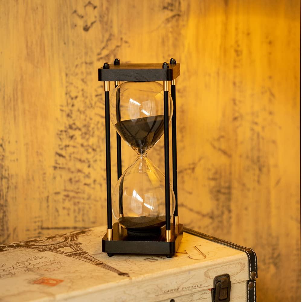 Large Sand Timer, Hourglass Timer 60 Minutes ,Vintage Wooden Hour Glass Timer